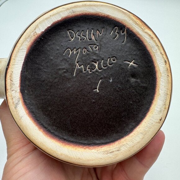 Mara of Mexico Taurus  The Bull Handcrafted & Signed Mug Taurus - Picture 6 of 8